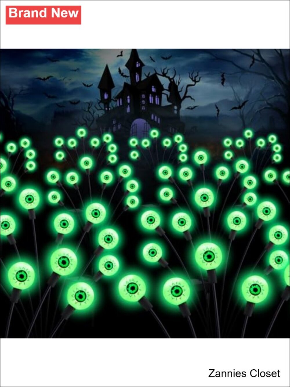👻 Solar Scary Eyeball Lights 4Pack 32LEDs Halloween Outdoor Path Decor